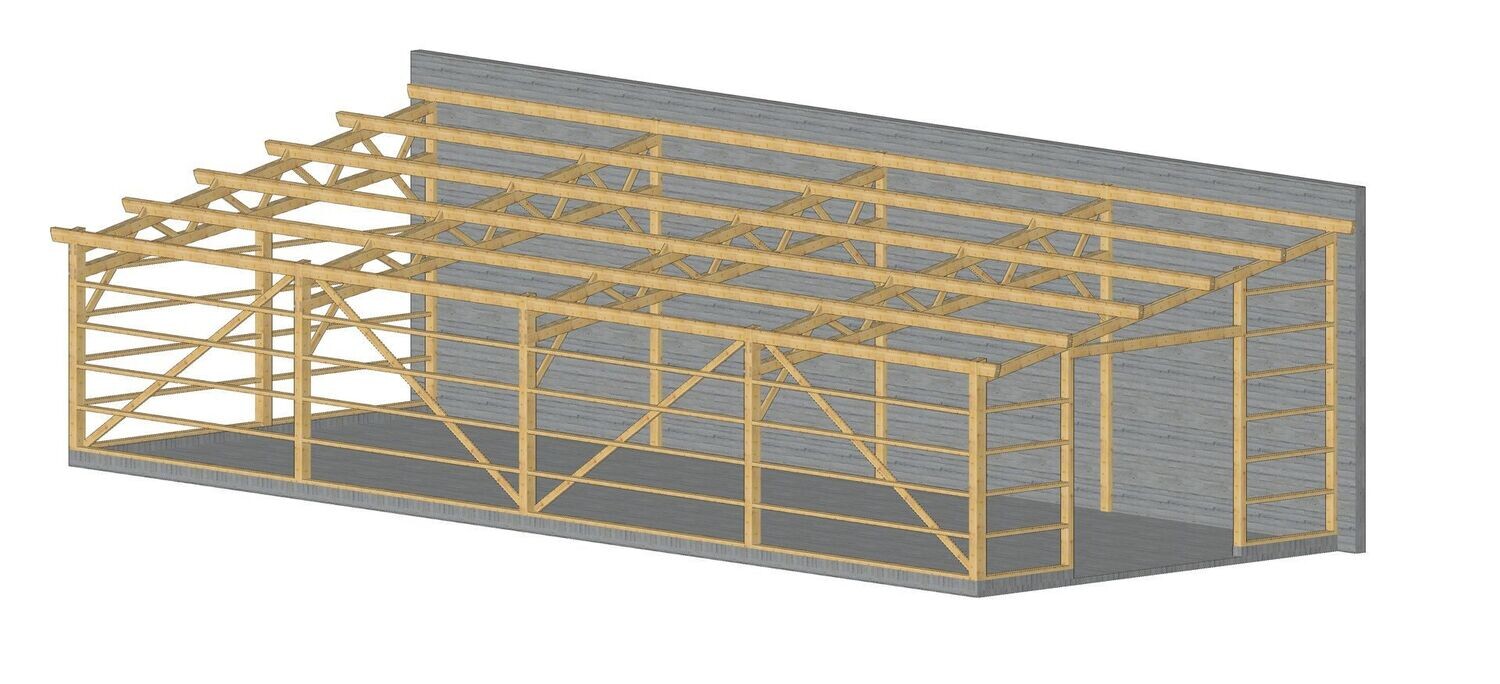 Abri monopente 7.5x20