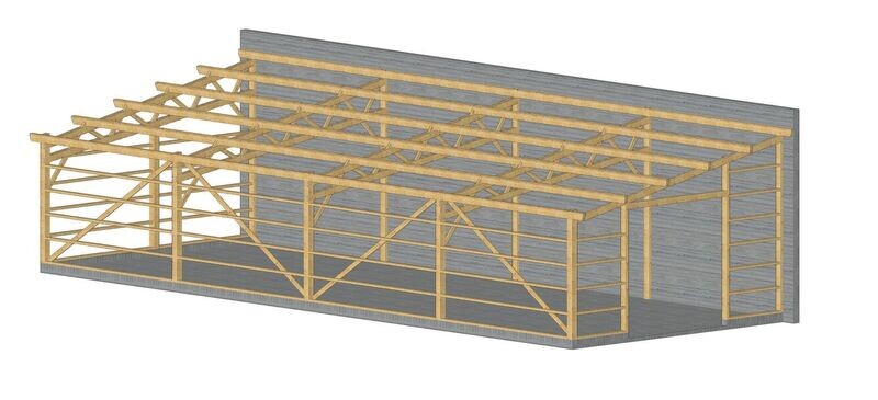 Abri monopente 7.5x20