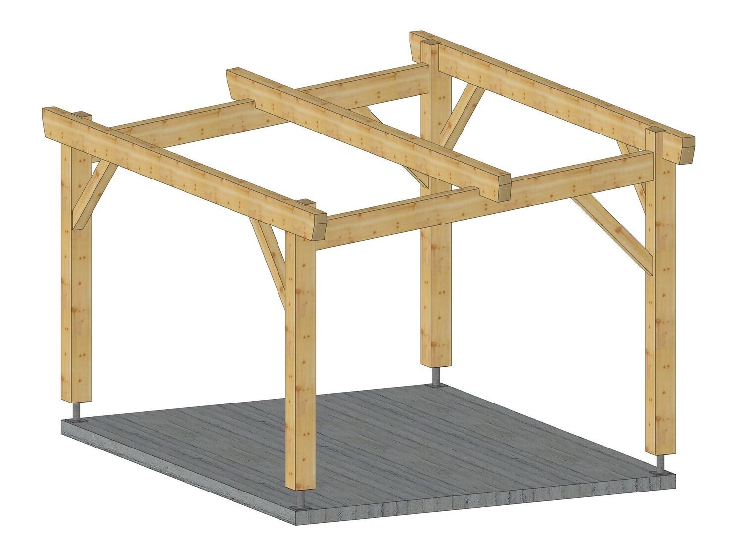 Abri monopente 3x4.5m 10%