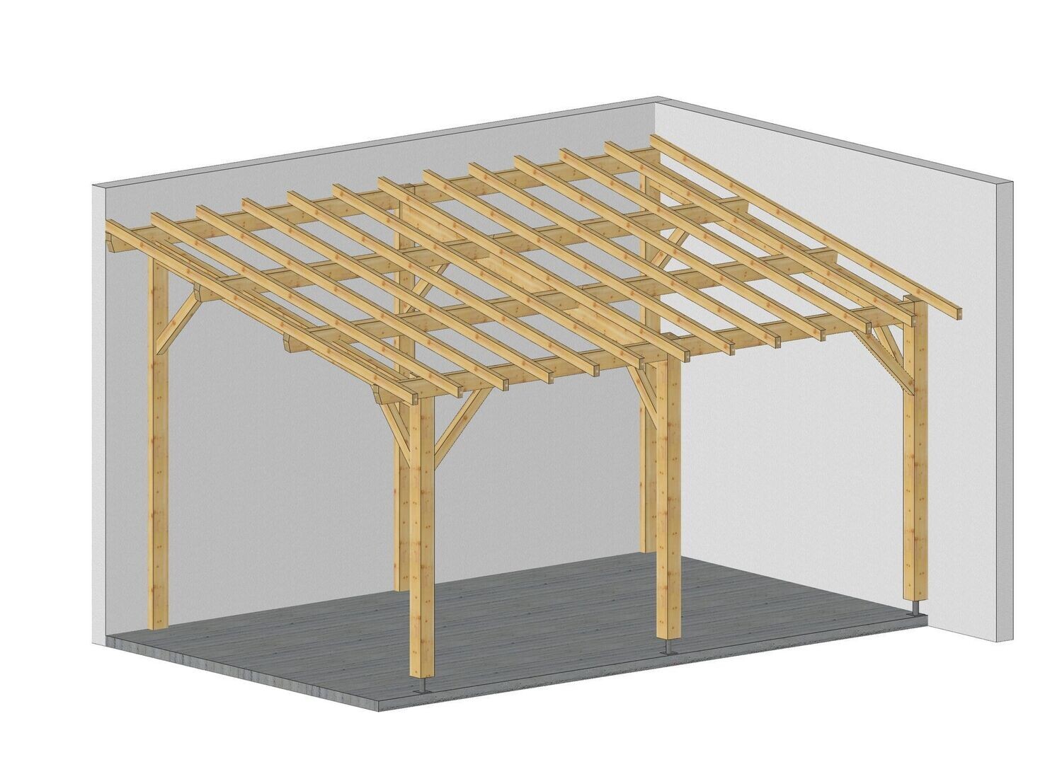 Abri monopente 4x6m 21%