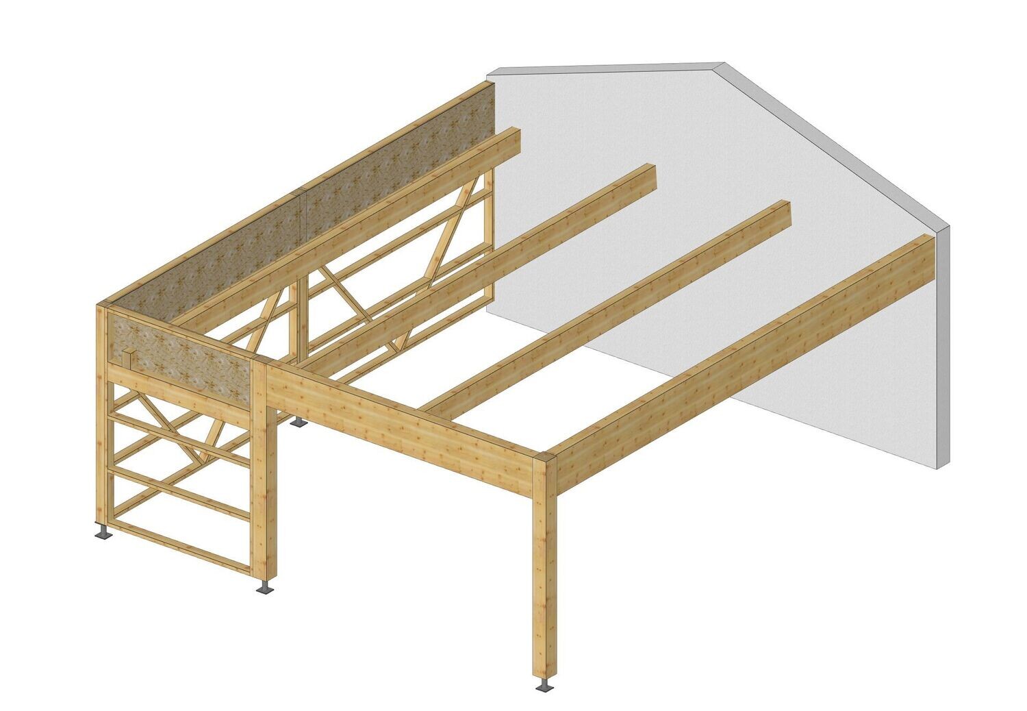 Abri monopente 5.4x6m