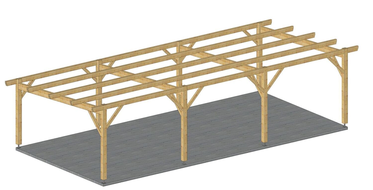Abri monopente 5.5x11.5m