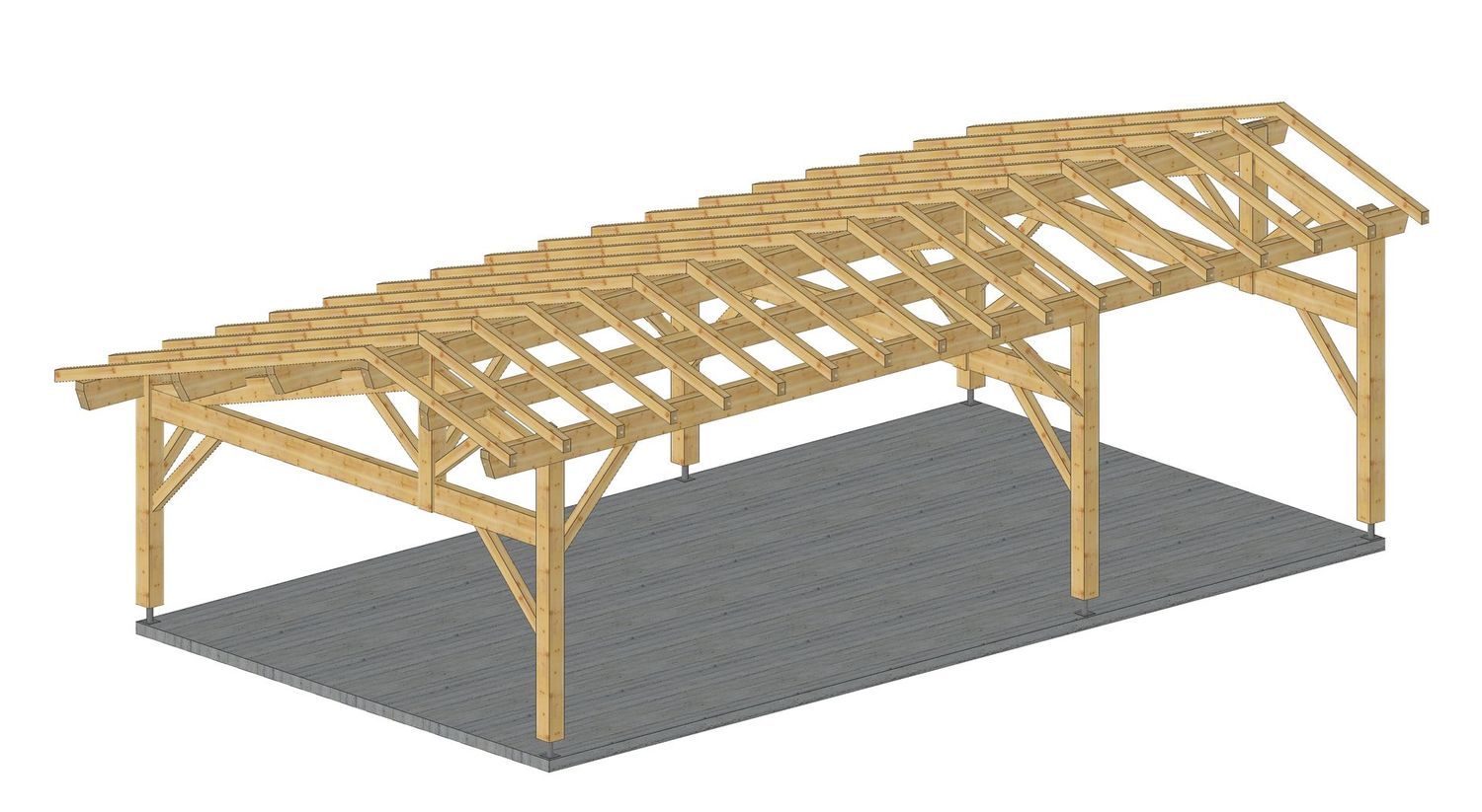 Abri asymétrique 5x9m