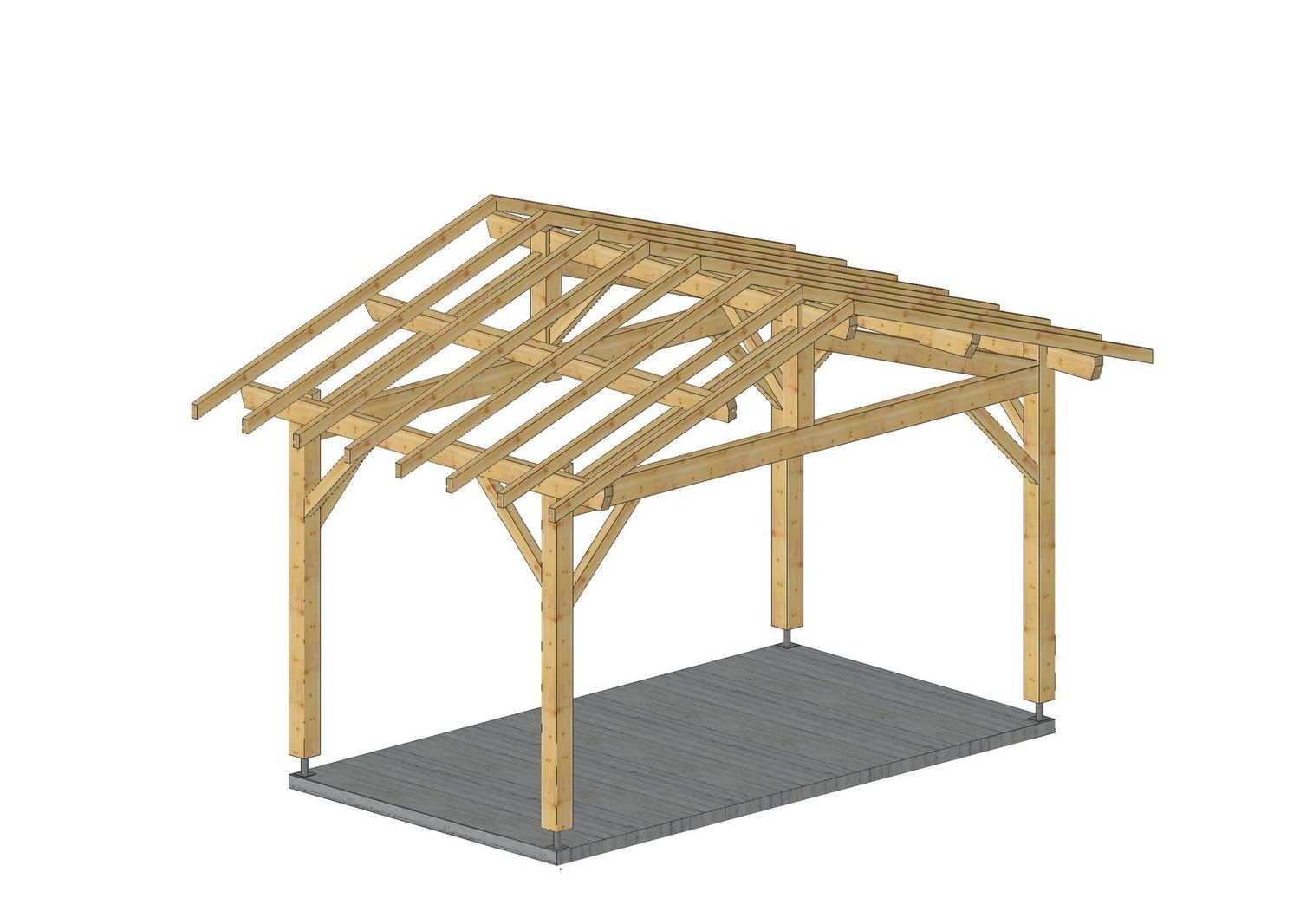 Abri deux pans 5x2.8