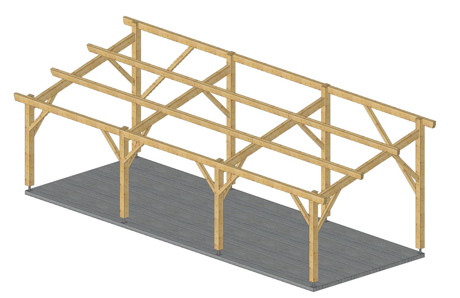 Abri monopente 15° 3.9x10.5m