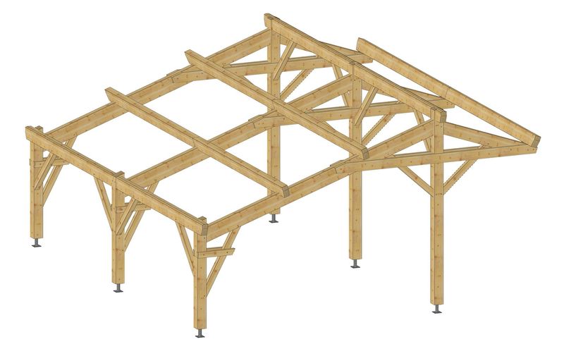 Abri auvent 6.1x7m