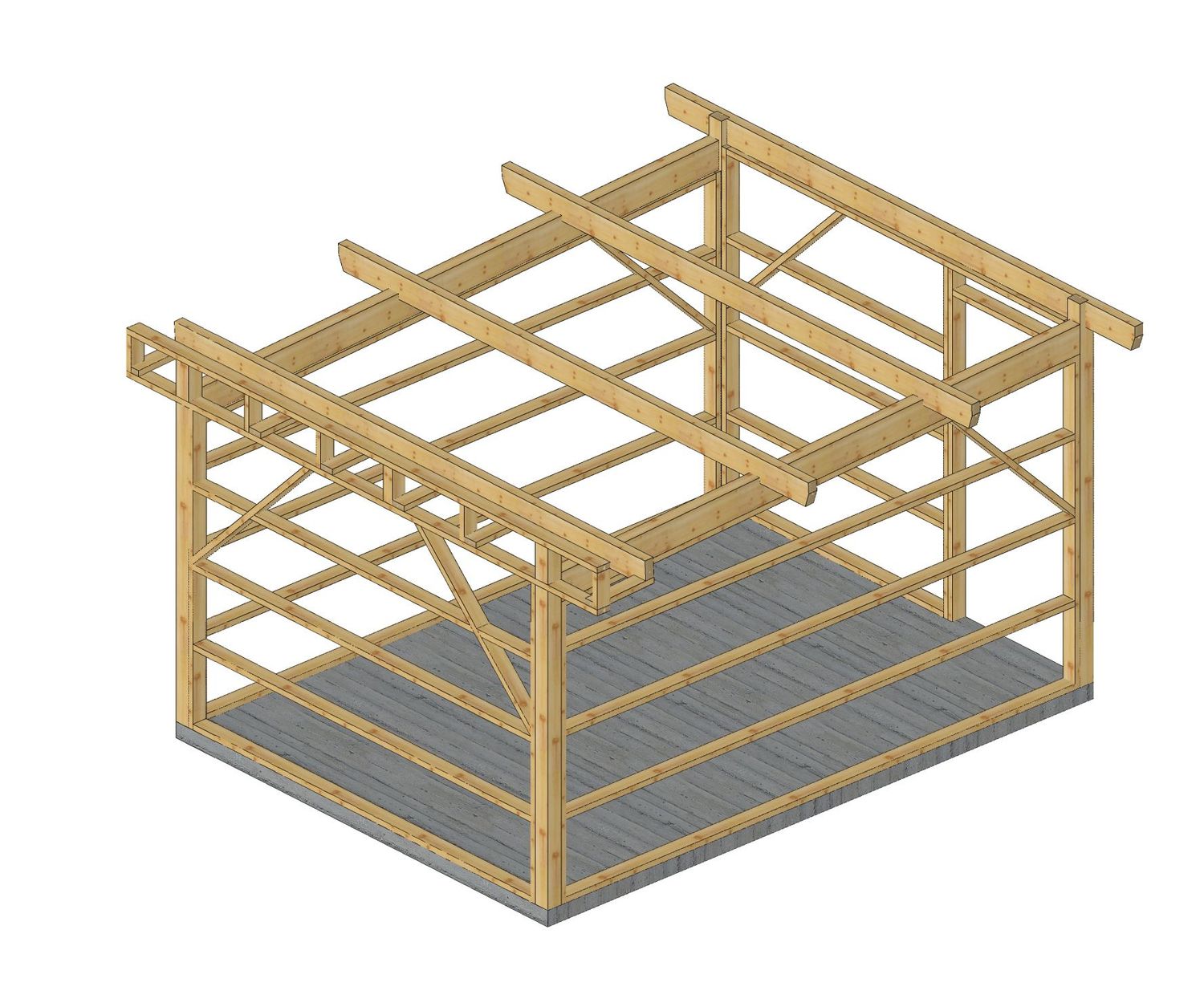 Abri monopente 4X3m fermé