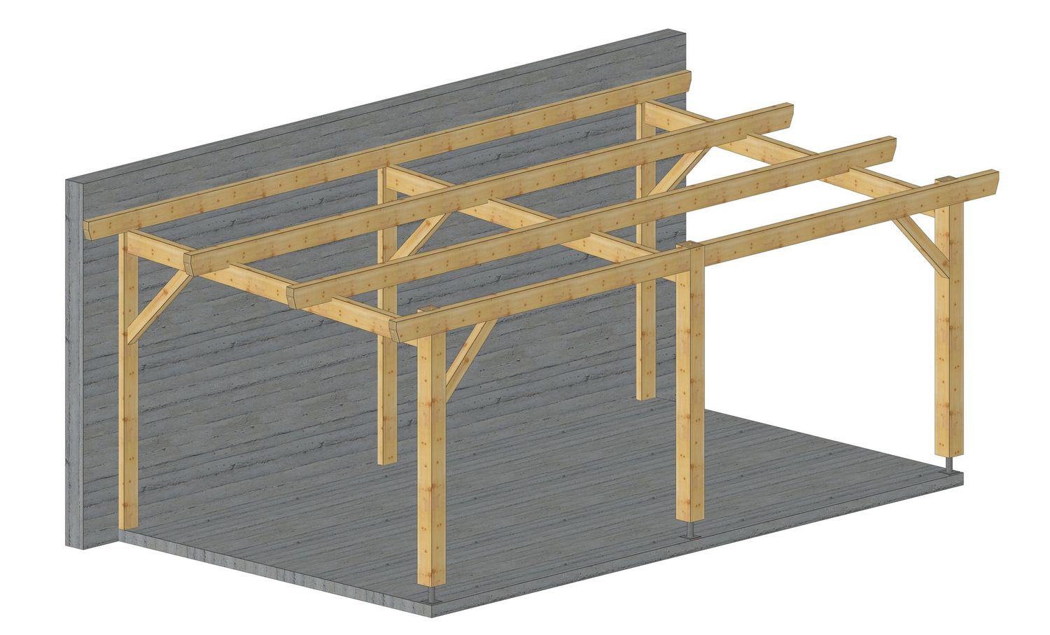 Appentis adossé 3.5x6m