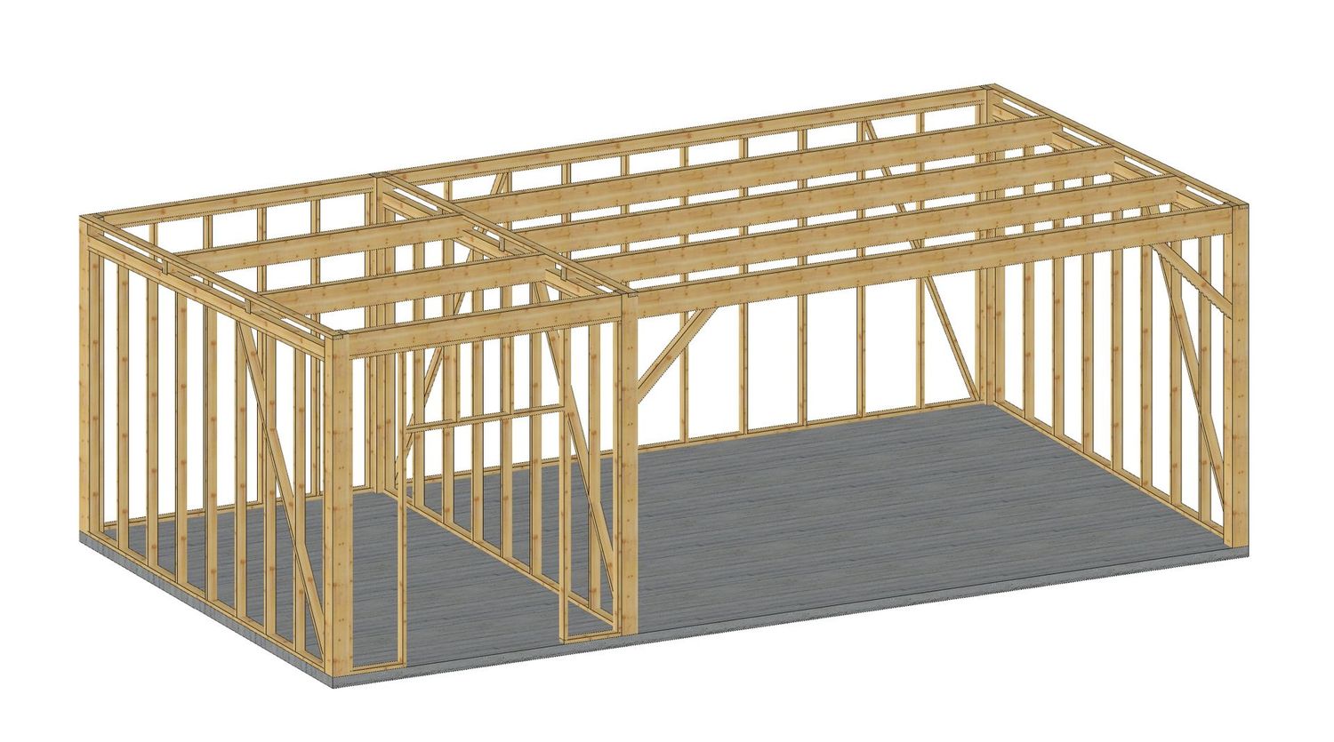 Abri monopente 5x9m 3m fermé