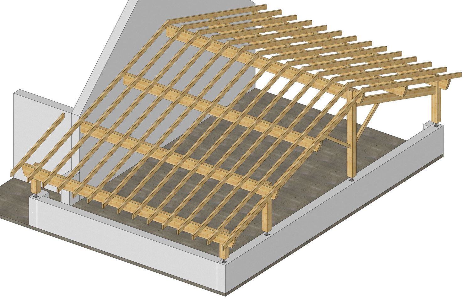 Abri adossé 10,65X6,78m