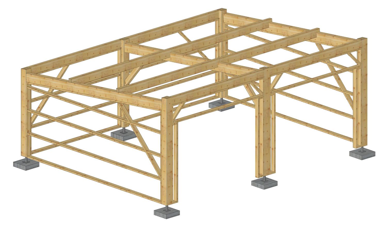 Abri monopente 4.65X6m pente 10%