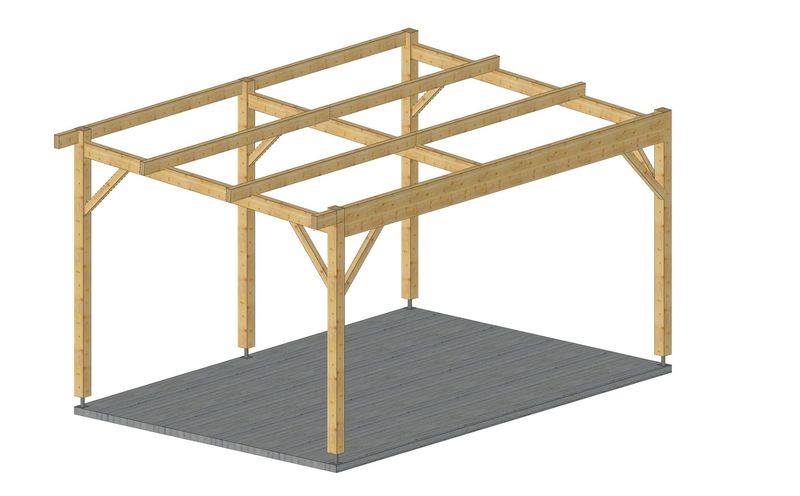 Abri monopente 4.6x7m
