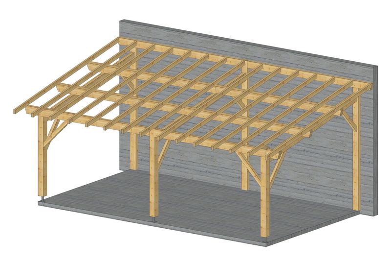 Appentis adossé 4X7m