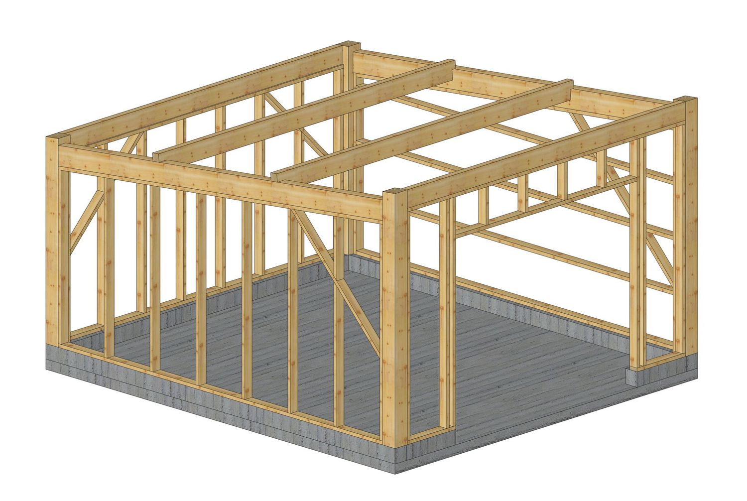 Abri monopente 4.5x4m