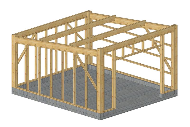 Abri monopente 4.5x4m