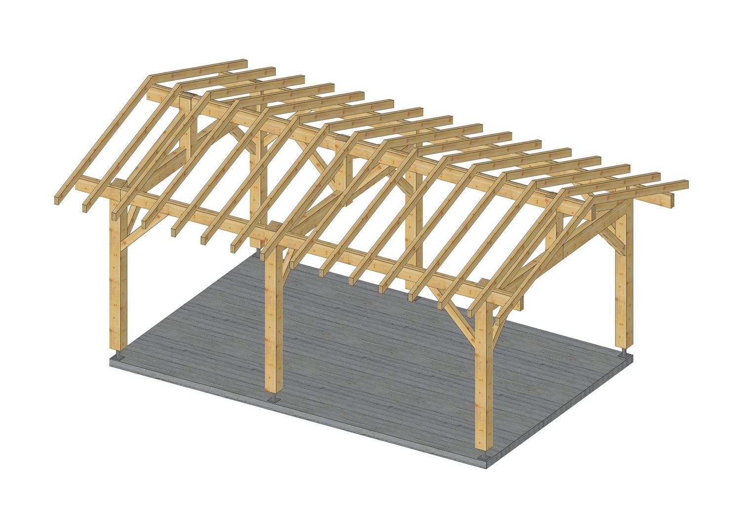 Abri 2 pentes 3.5X5.5m