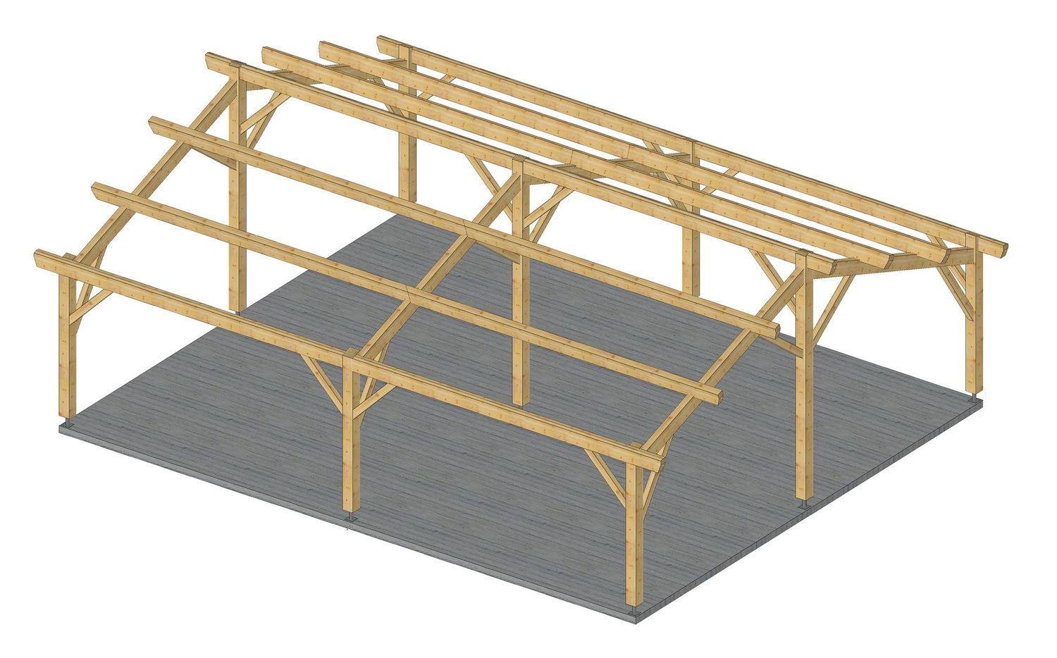 Abri deux pans 7.6X9.2m