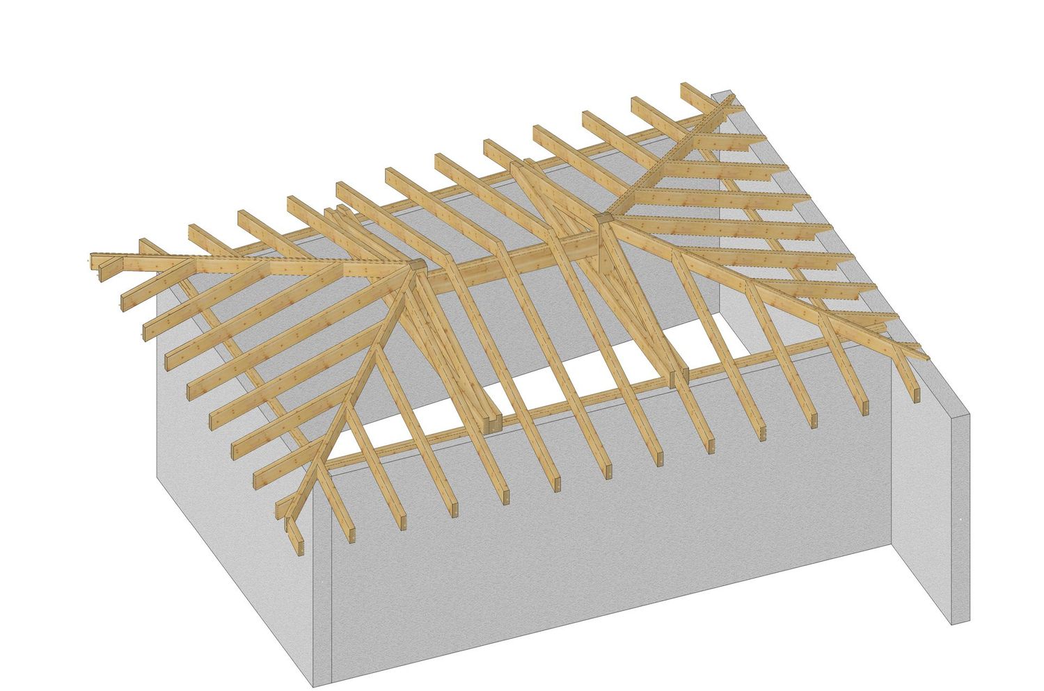 Charpente sur mesure 4 pentes