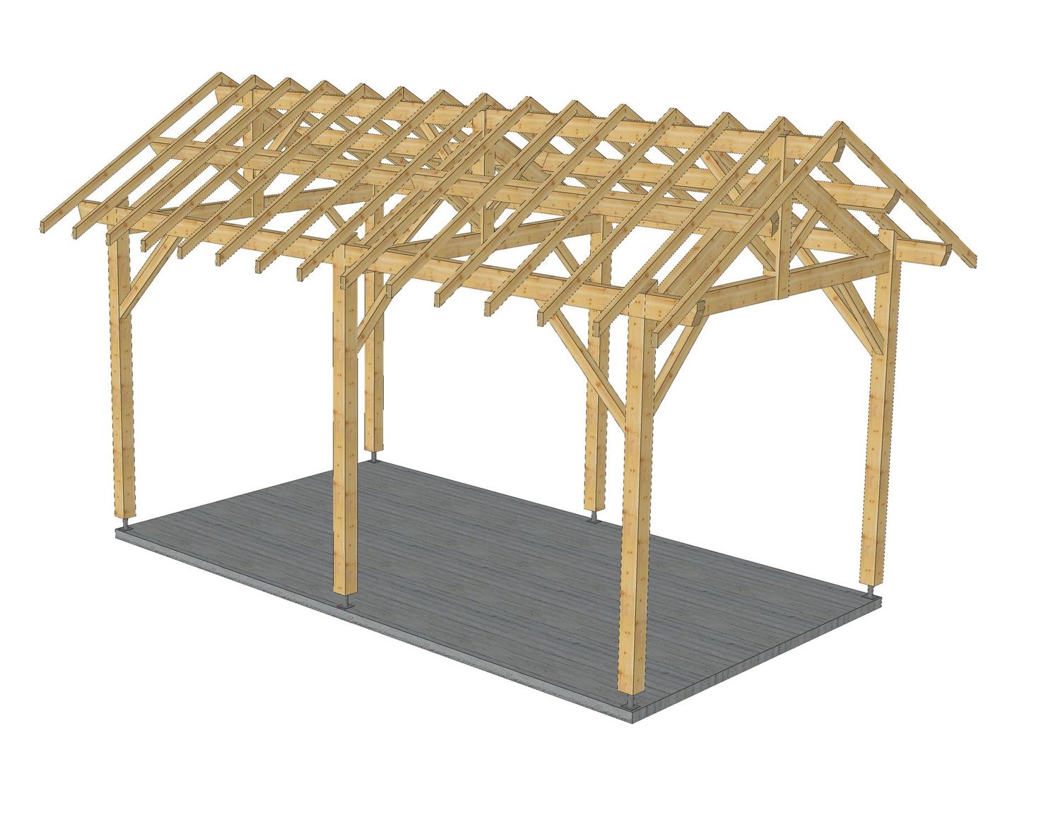 Abri 2 pentes 4X7 m spécial camping car
