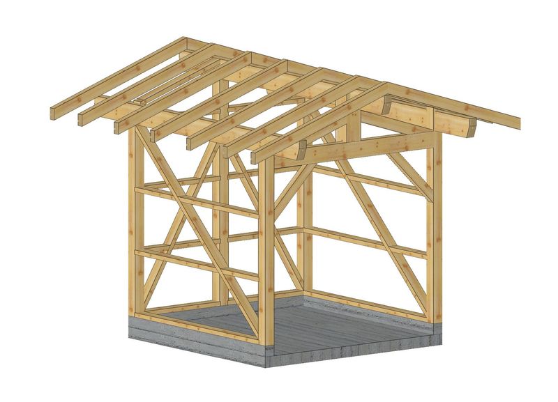 Abri deux pentes 2x2m