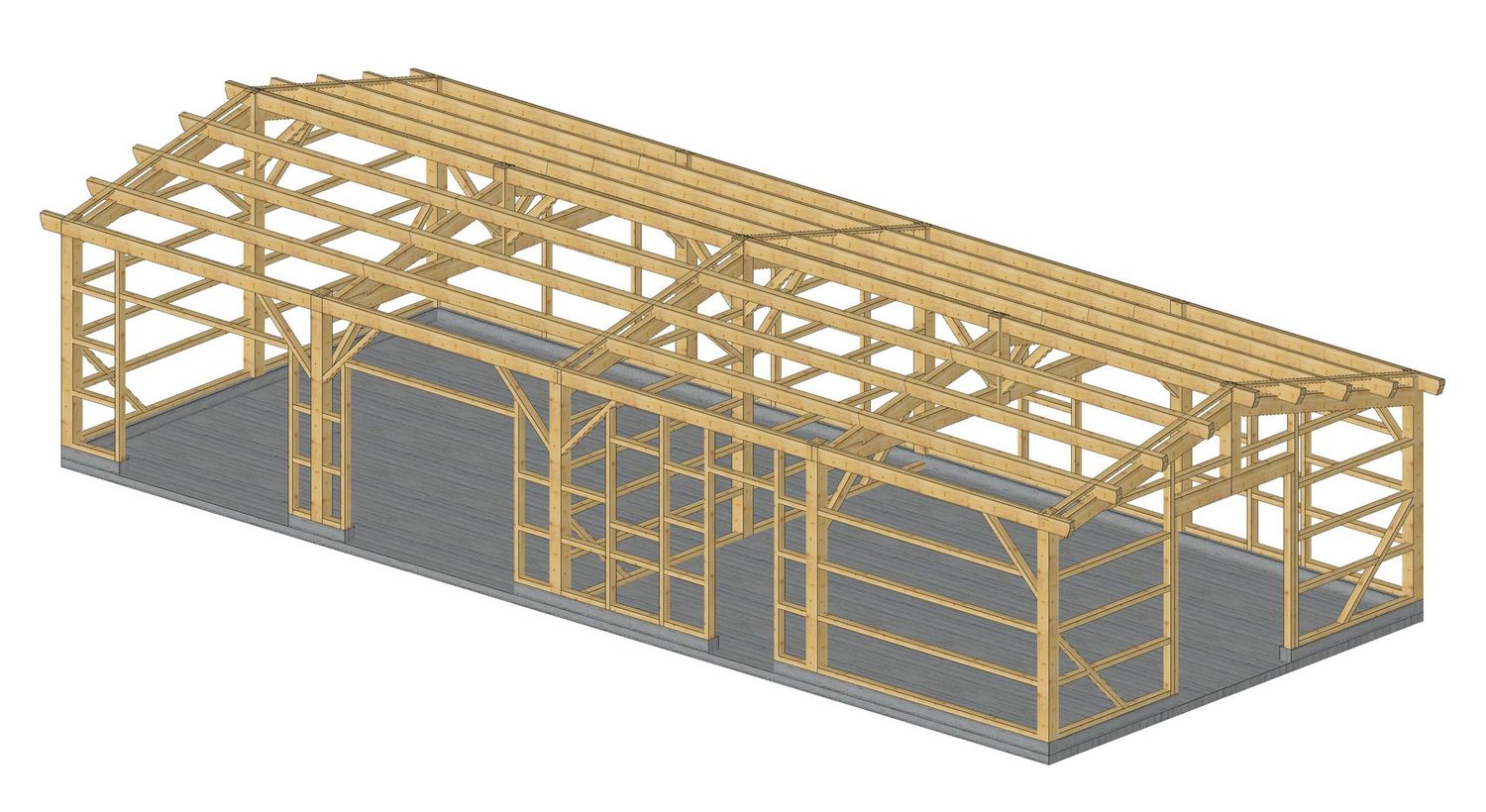Abri  deux pans 6x14m