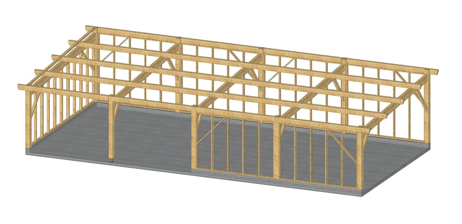 Abri monopente 6X12.5m