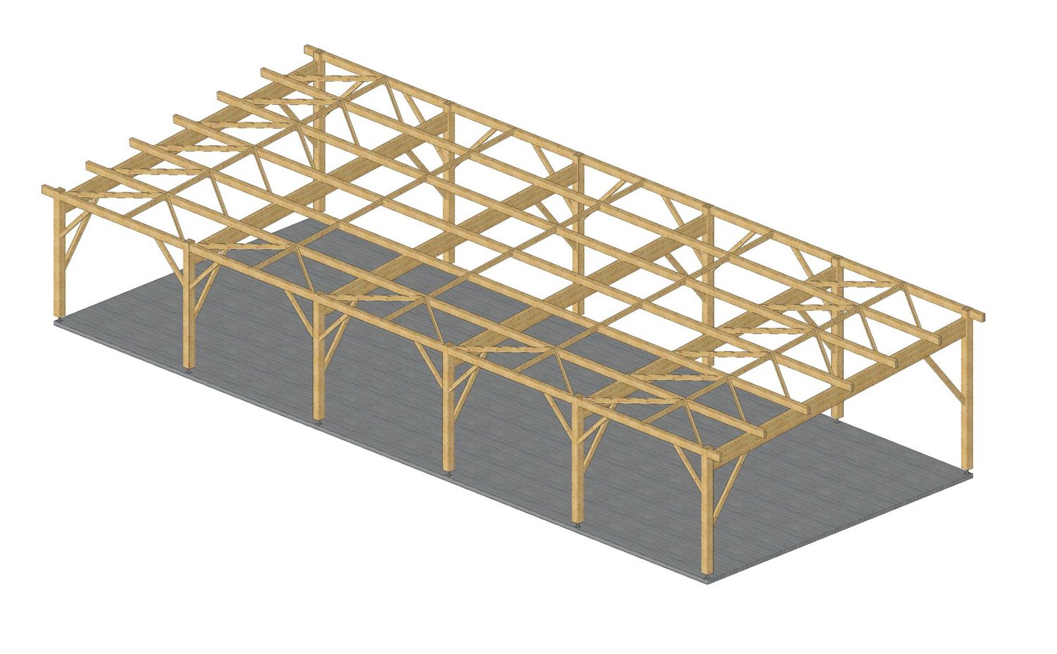 Abri adossé  9x22m