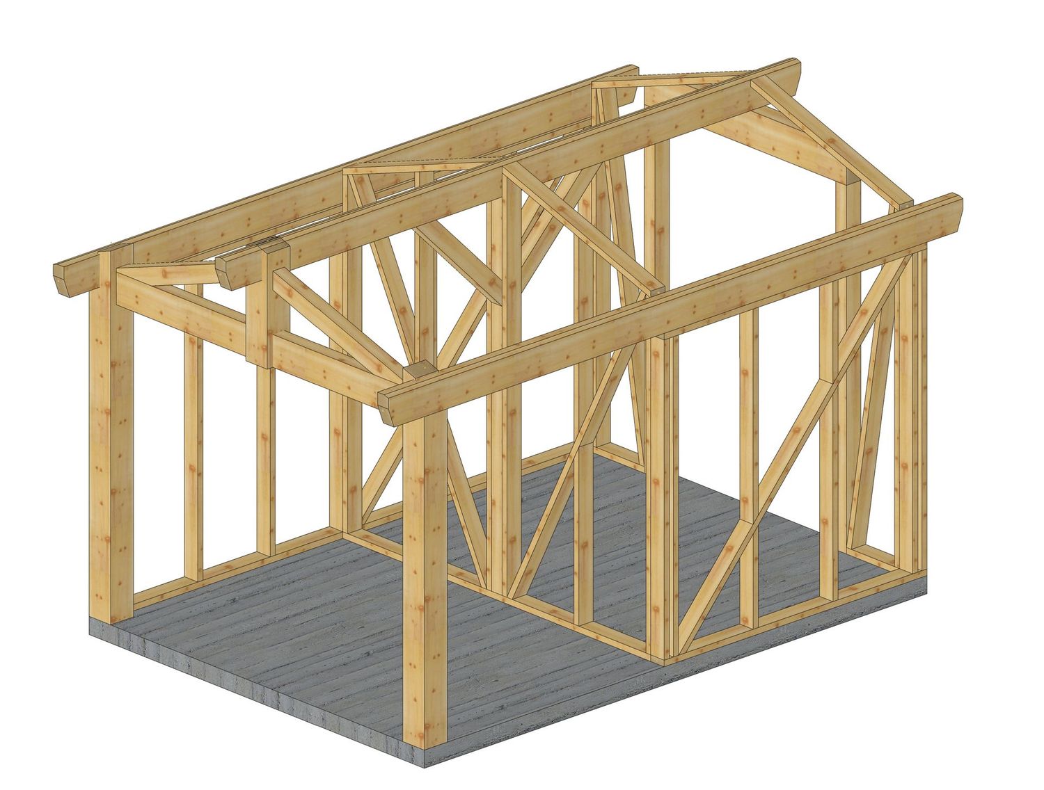 Abri deux pentes 2.5x3.5m