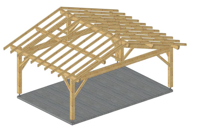 Abri  deux pans 6x4m