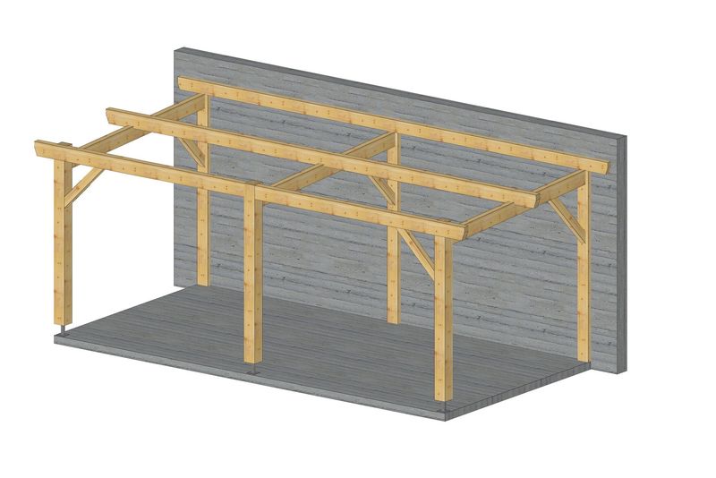 Appentis adossé 3x6m