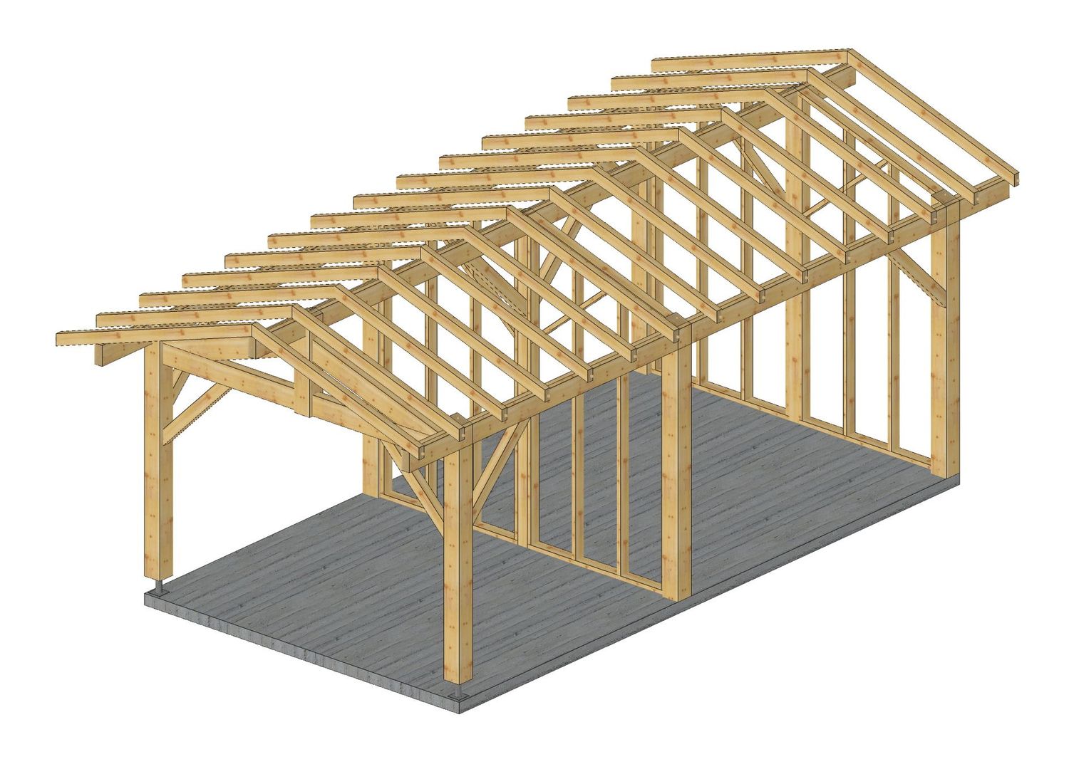 Abri  deux pans 3.28x6m