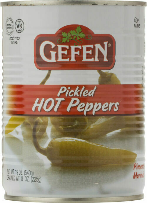 Pickled Hot Peppers Can 19oz Gefen KP