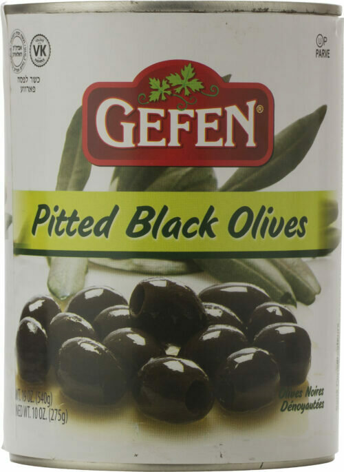 Pitted Black Olives 19oz Gefen KP