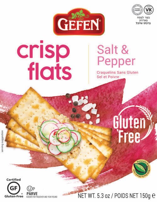 Salt & Pepper Crisp Flats GF 5.2oz Gefen KP