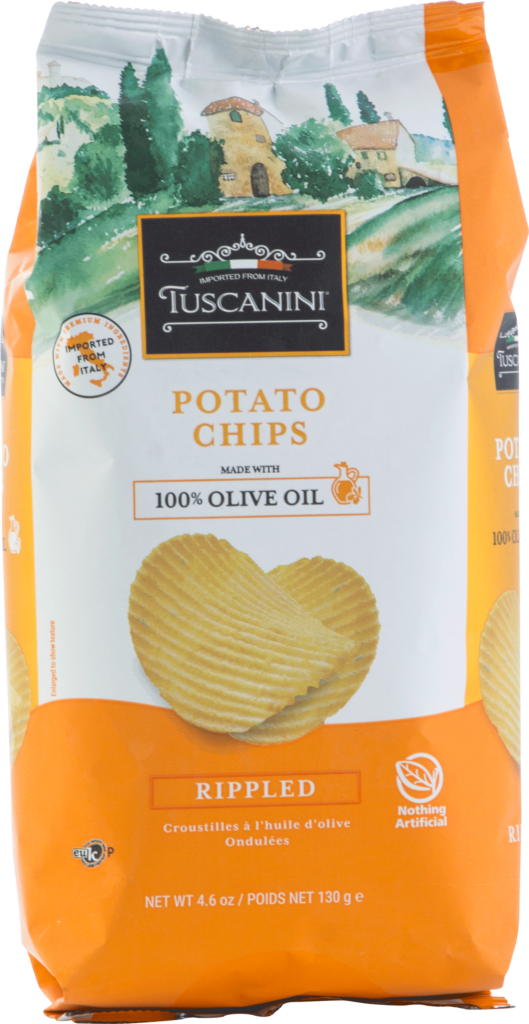 Potato Chips Rippled Olive Oil, 4.6 Oz