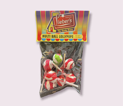 Multi Color Ball Lollypops 3oz