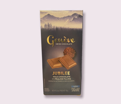 Chocolate Bar Milk W/ Praline Jubilee Geneve 3.5oz