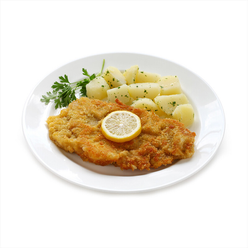 Schnitzel Breaded (Chicken Cutlets Fried)