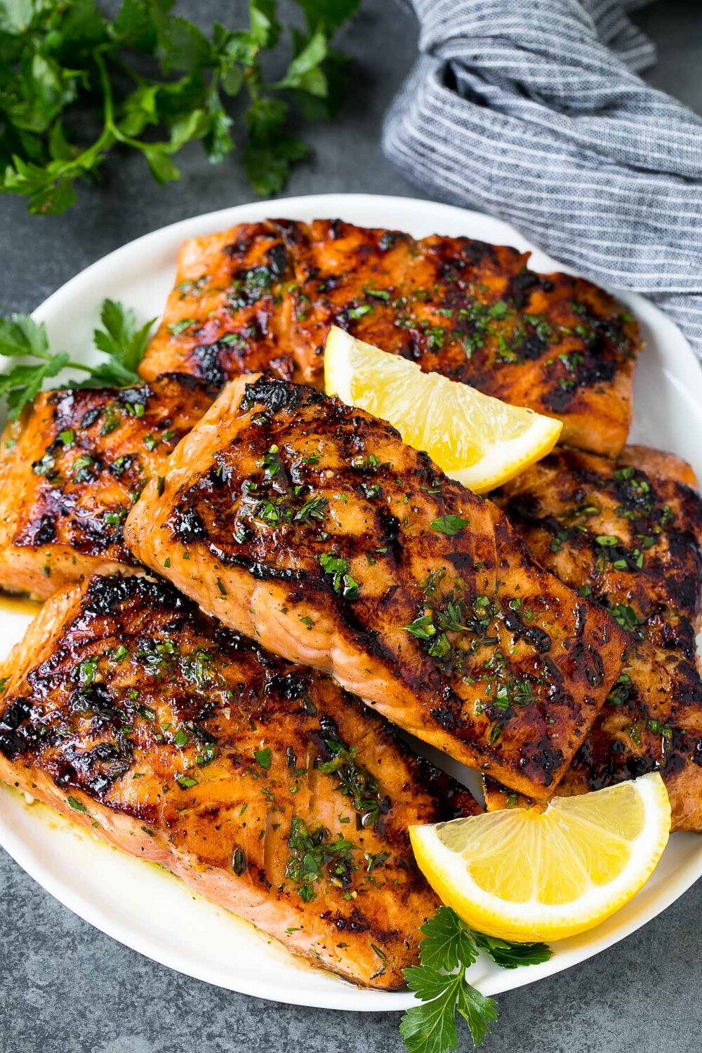 Grilled Salmon Family Style