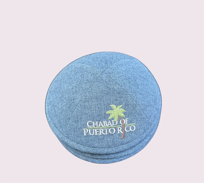 Chabad Kippah Blue Chabad Kippah Blue