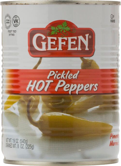 Peppers Hot Pickled 19oz Gefen