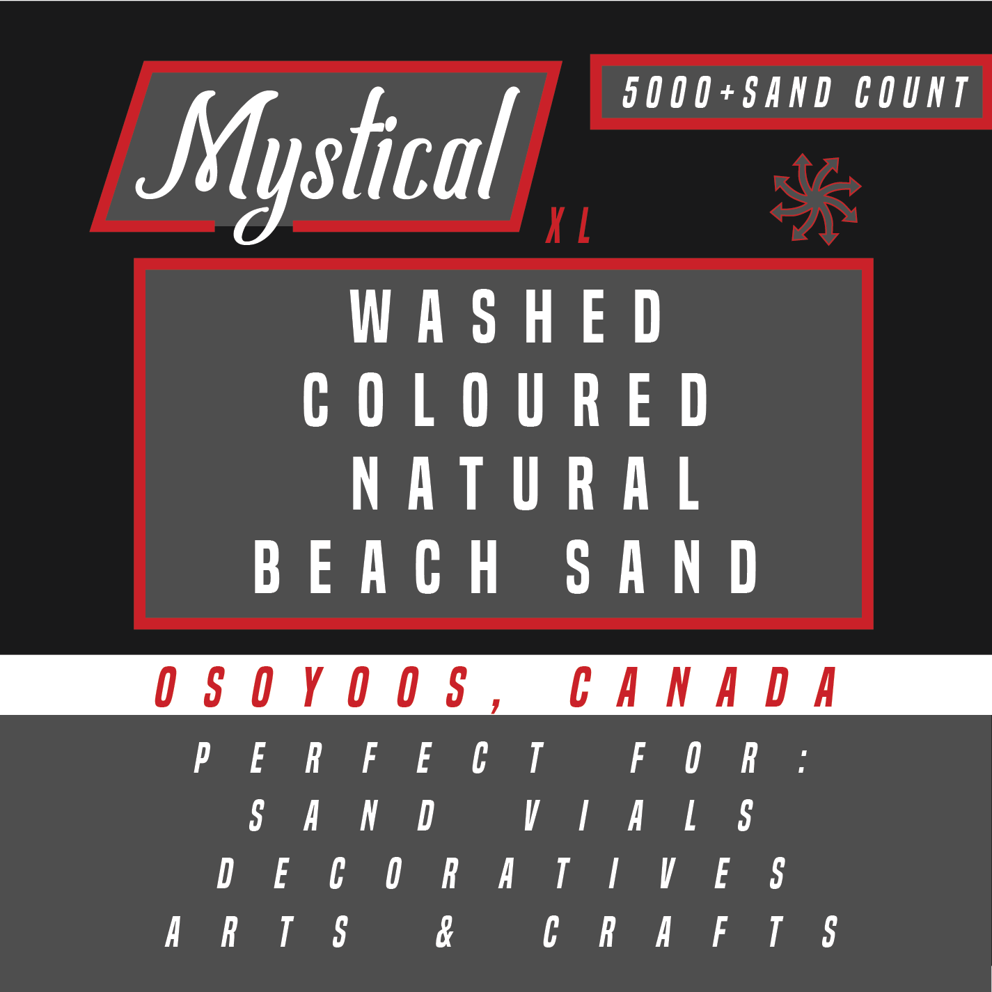 Natural Grey/Red Scenic Sand | 5000+ Count