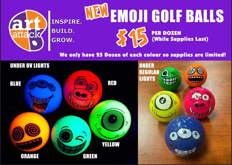 1 Dozen Emoji Golf Balls