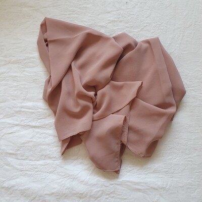Blush folded stitch Hijab