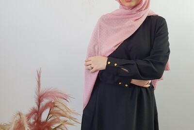Pink textured hijab