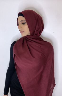 Tassel Free Cotton Hijab Maroon