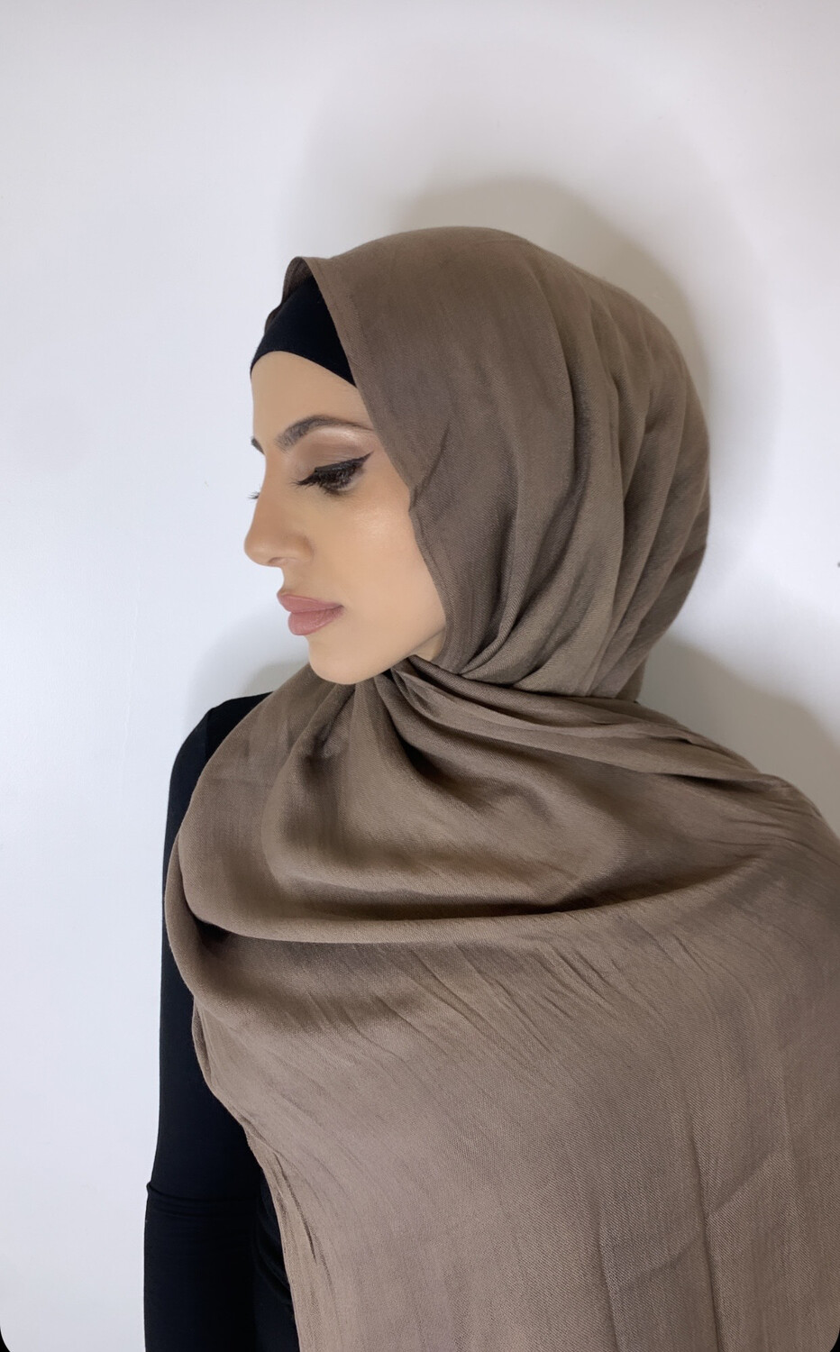 Tassel Free Cotton Hijab Mocha