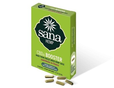 Sana Hemp Booster CBDa konopljin sok + Vitamin B12, 30 kapsul