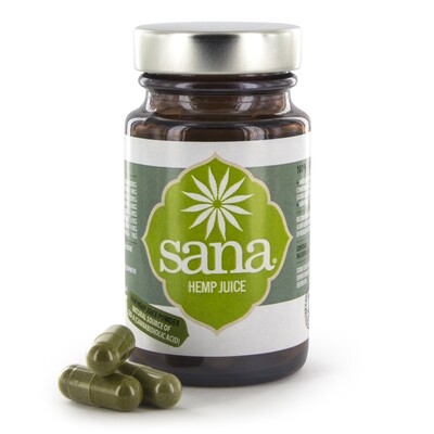 Sana Hemp konopljin sok CBDa v prahu, 30 kapsul