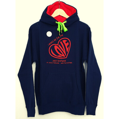 Hoody - I WOULD DIE FOR YOU - blau/rot - S-M